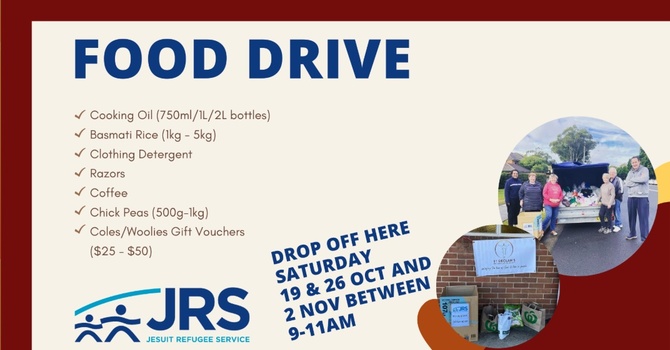 JRS Foodbank Drive #3 (1st collection weekend)