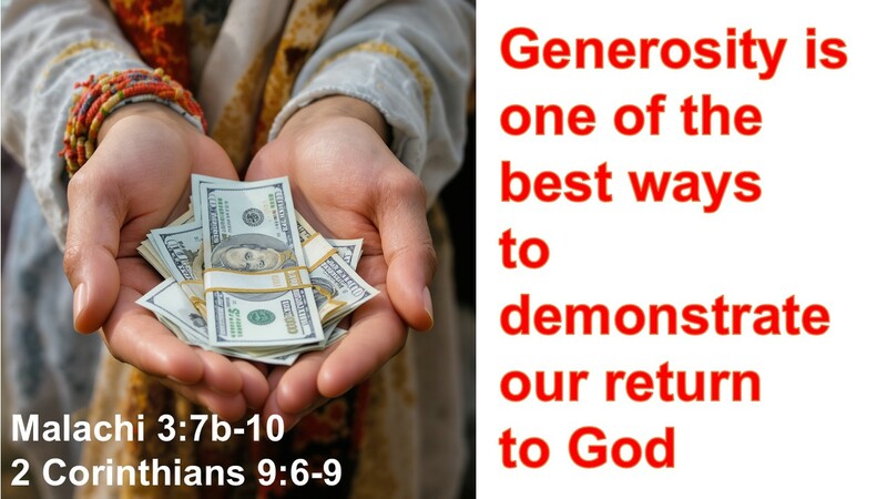 Return to God with Generosity