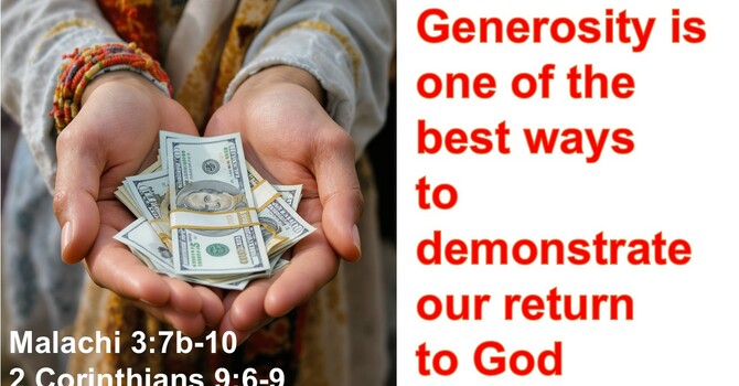 Return to God with Generosity