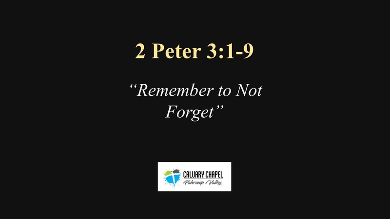 Remember to Not Forget