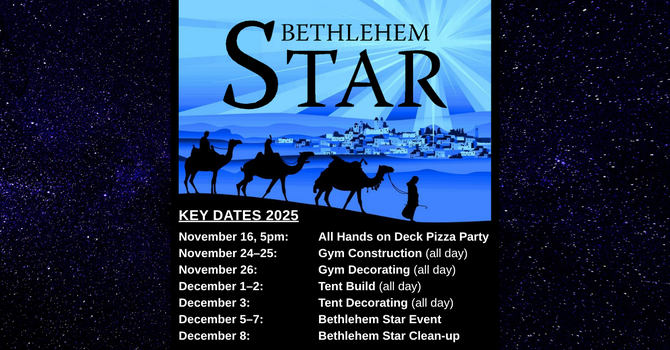 BETHLEHEM STAR KEY DATES