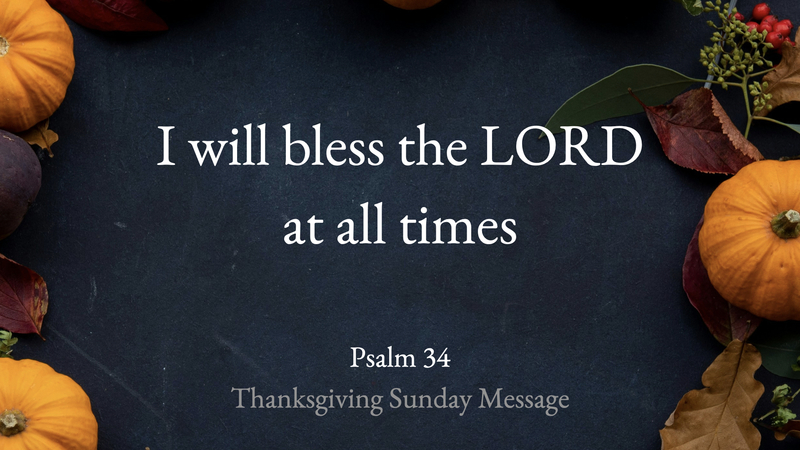 I will bless the LORD at all times