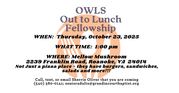 OWLS OUT TO LUNCH