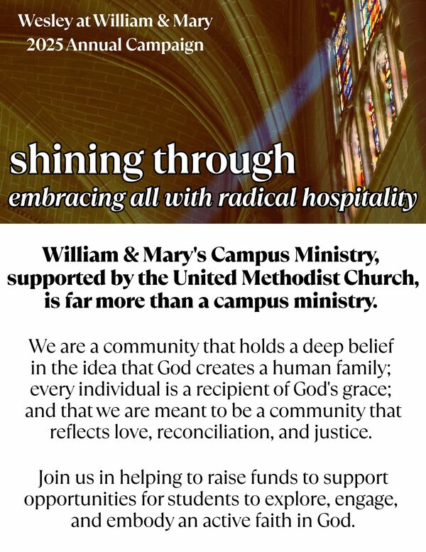 Continue to Be Part of W&M Wesley's Radical Hospitality!