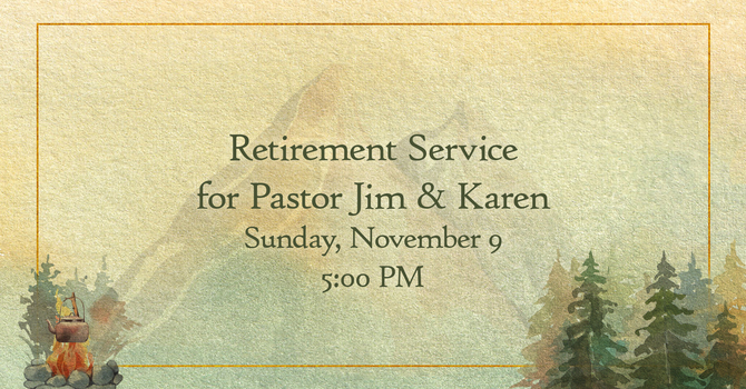 Pastor Jim's Retirement Service