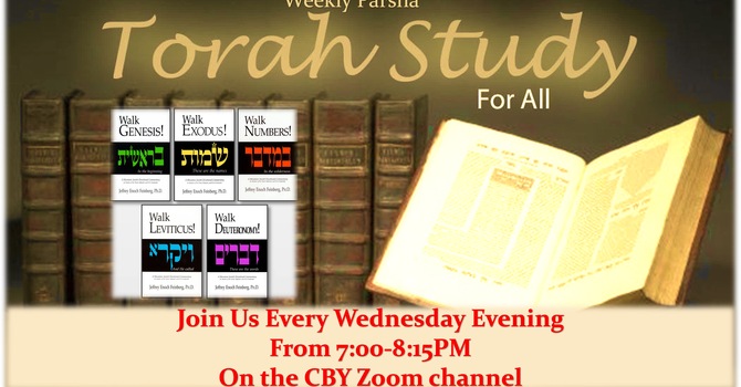 THE TORAH CYCLE BEGINS - WEDNESDAYS AT 7PM ON ZOOM!  image