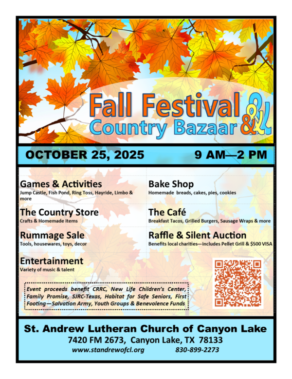 Volunteers Needed for Fall Festival on October 25th