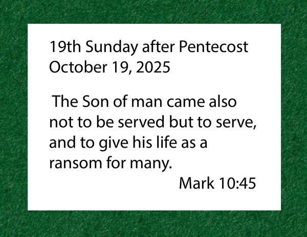 19th Sunday after Pentecost