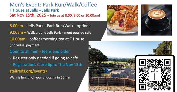 Men's Event: Jells Park Run/Walk/Coffee