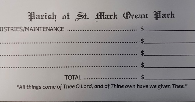Offeratory Pew Envelopes for 2026 image