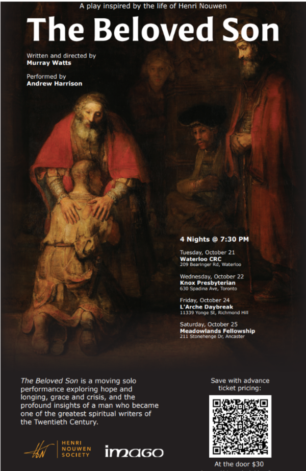 Invitation to "The Beloved Son" a play by Murray Watts