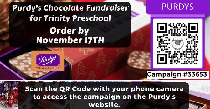 Preschool Purdy's Chocolate Fundraiser!