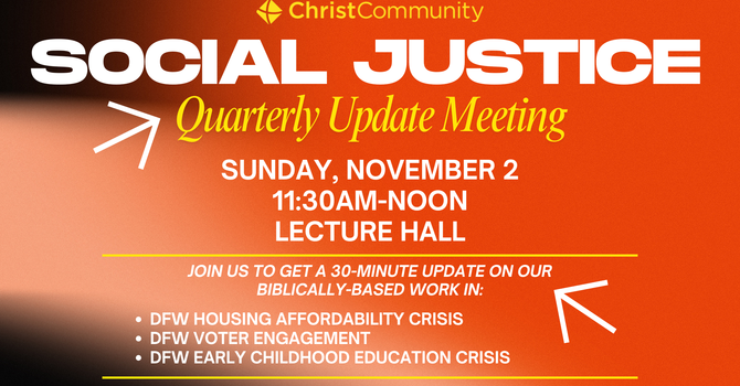 Social Justice Quartelry Update Meeting