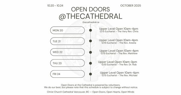 Upcoming Weekday Eucharist Schedule