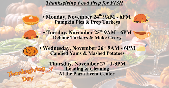 Thanksgiving Food-Prep for FISH