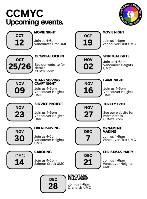 Upcoming Youth Events