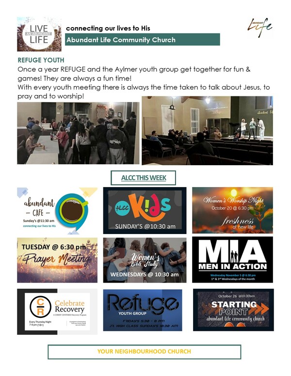 The Events & Happenings of the Abundant Life