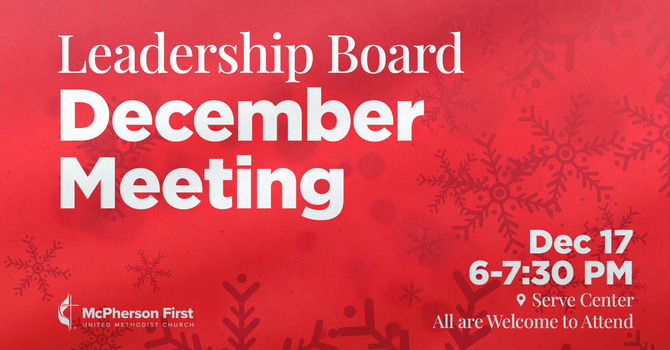 Leadership Board December Meeting