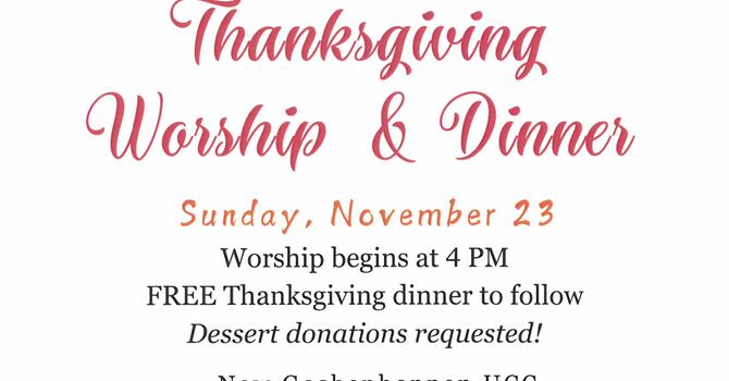 A Community Thanksgiving Worship & Dinner