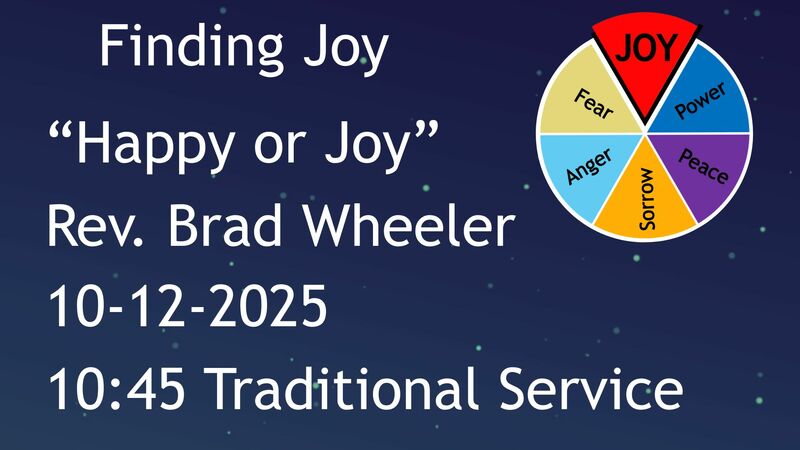 10-12-2025: Happy or Joy - 10:45 Traditional service