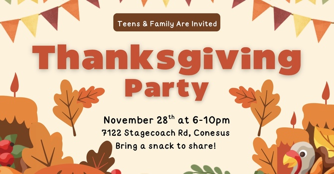 Youth Group & Family Thanksgiving Party 