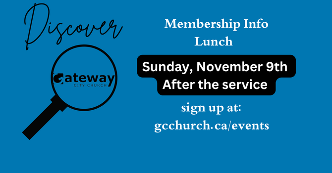 Membership Info Lunch