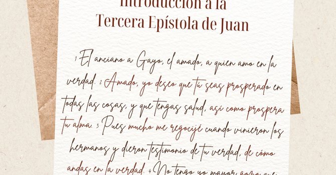 Introducción a la Tercera Epístola de Juan (3 Jn). image