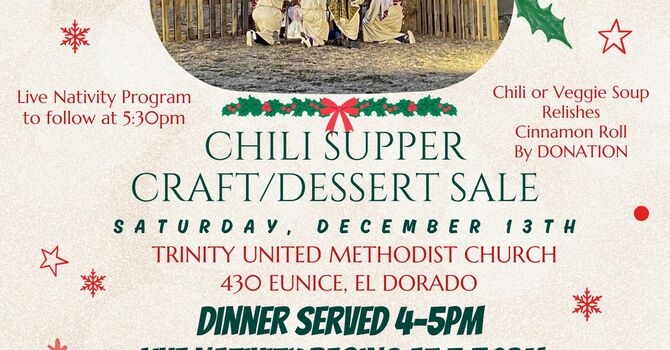 Chili Supper/Live Nativity and Craft Sale