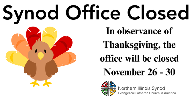 Synod Office Closed