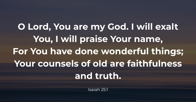 Isaiah 25:1 image