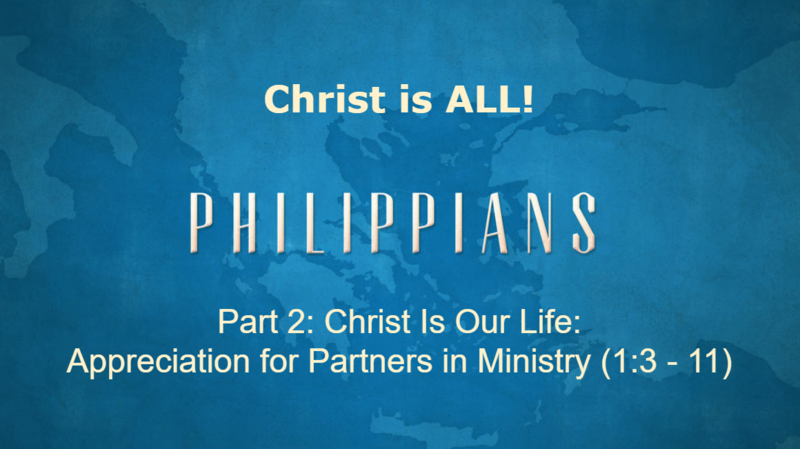 Christ Is Our Life: Appreciation for Partners in Ministry