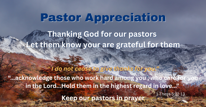 Pastor Appreciation potluck