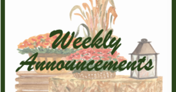 Weekly Announcements