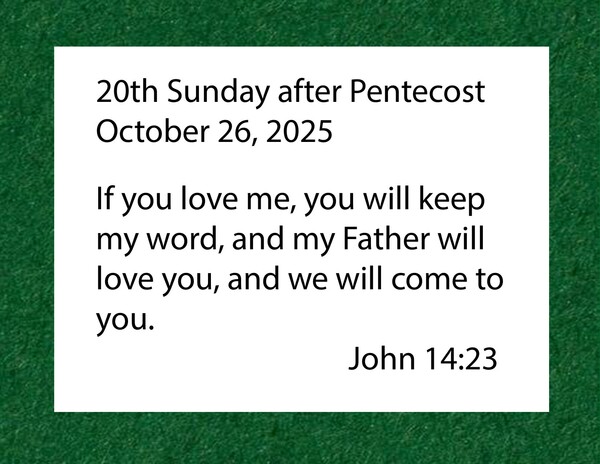 20th Sunday after Pentecost