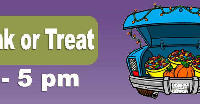 Trunk or Treat is THIS Saturday, 3 - 5 pm. image