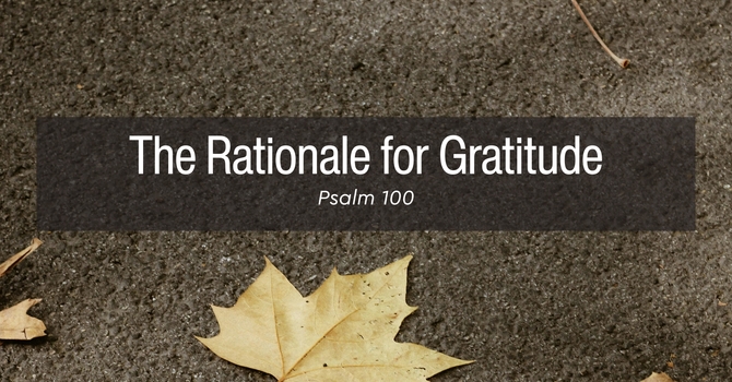 The Rationale for Gratitude