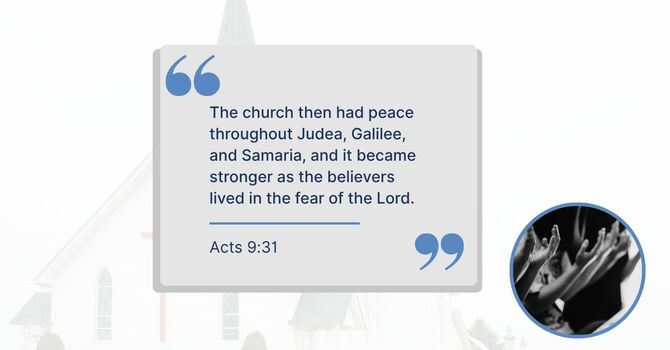 Living in the Fear of the Lord!