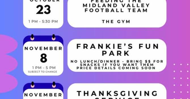 Teen Life Upcoming Events 