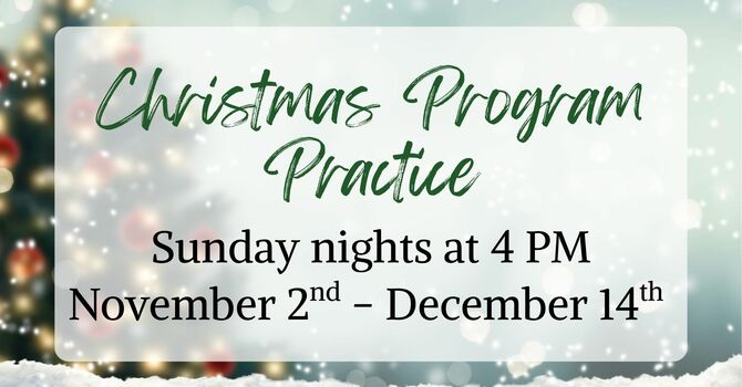 Christmas Program Practice