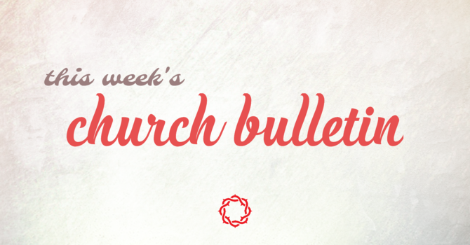 Sunday Bulletin October 26th, '25 image