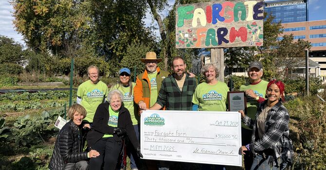 Miles for a Mission Check Presentation to Fairgate Farm Oct 23 '25 image