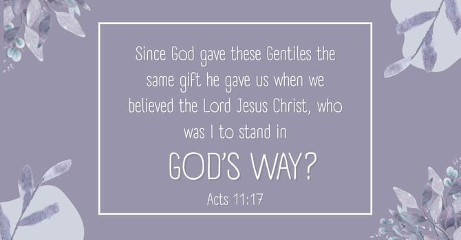 Are You Standing in God's Way?