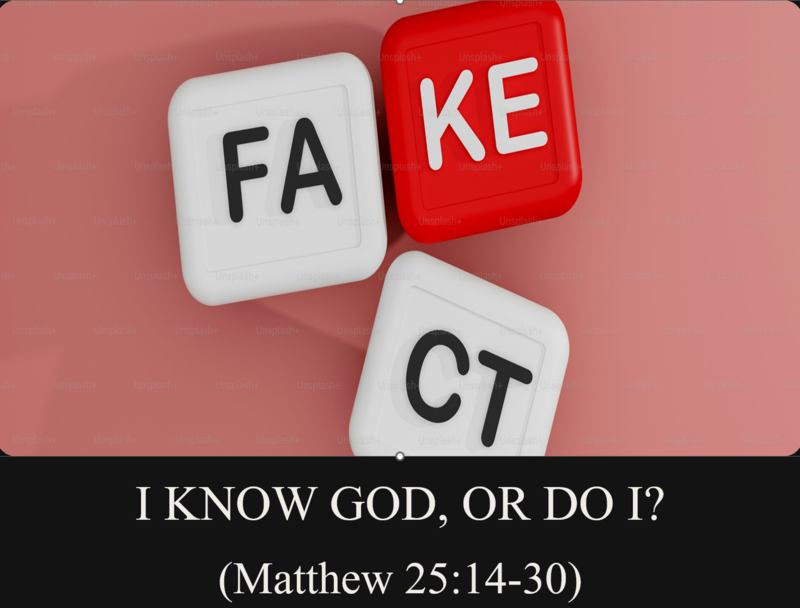 I KNOW GOD, OR DO I?