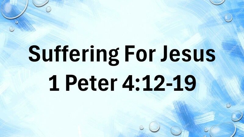 Suffering For Jesus