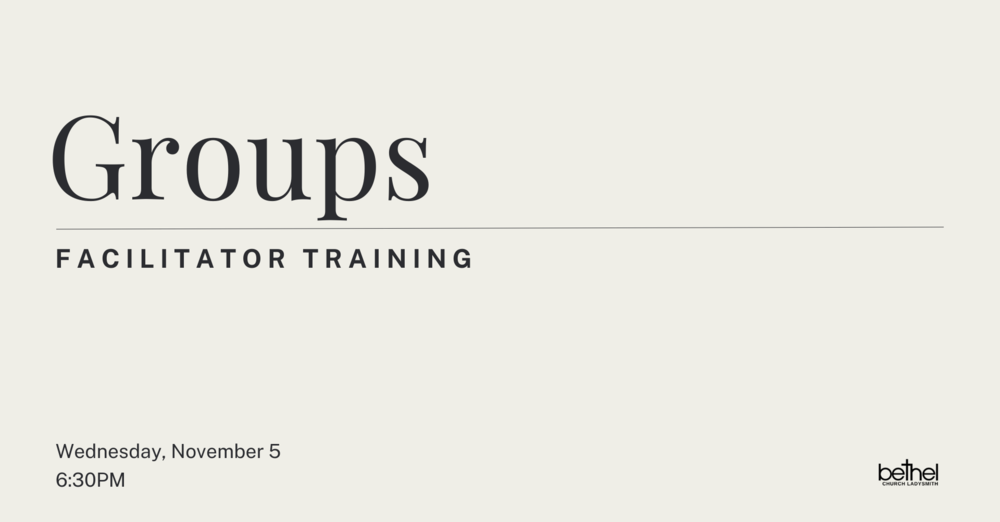 Groups Facilitator Training