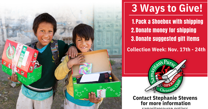 Operation Christmas Child Collection Week