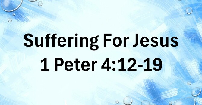 Suffering For Jesus
