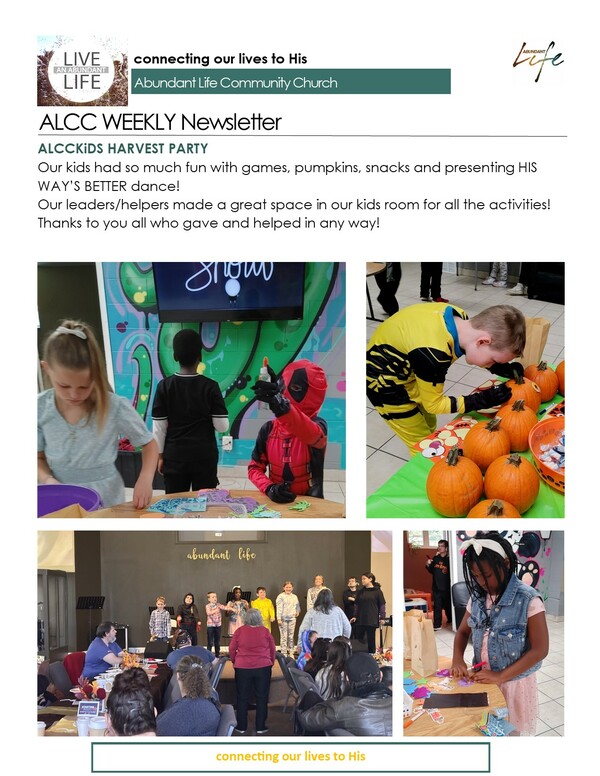 The Events & Happenings of the Abundant Life