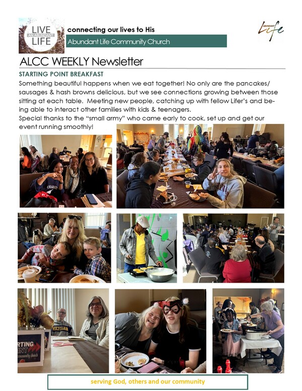 The Events & Happenings of the Abundant Life