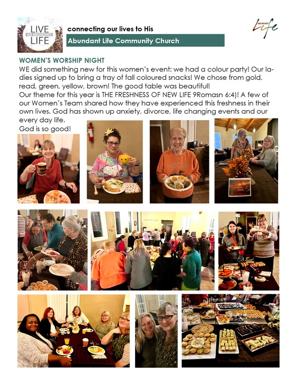 The Events & Happenings of the Abundant Life